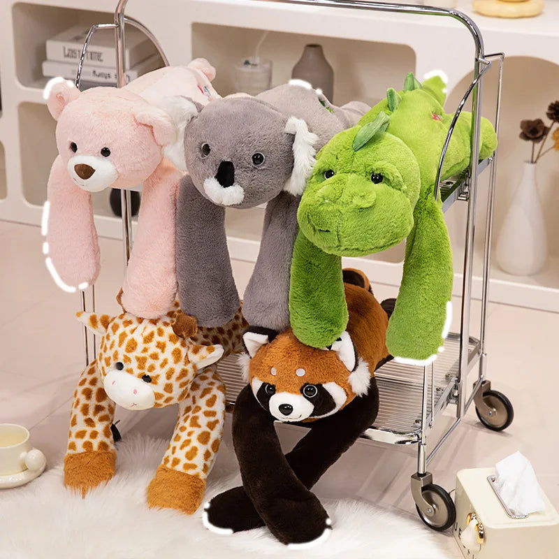 Long Arm Animal Weighted Stuffed Animal Soft Lazy Fluffy Plush Animal Plush Raccoon Koala Bear Giraffe Stuffed Plush Soft Pillow