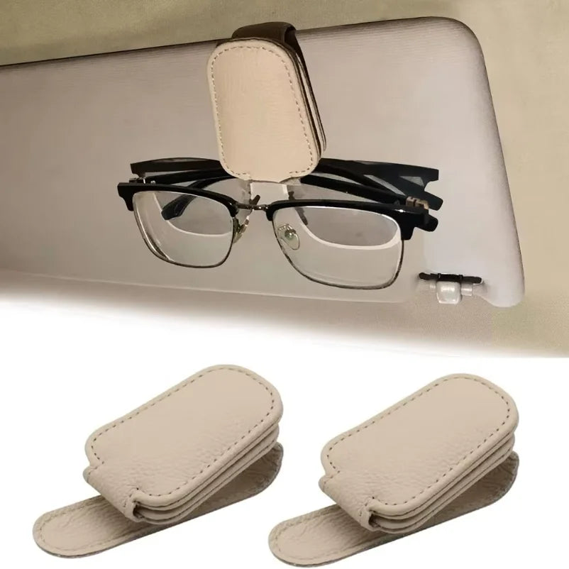 Universal Car Sunglasses Clip Card Ticket Holder Sun Visor Glasses Holder Pen Case Eyeglasses Hanger Car Interior Accessories