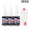 502 Super Strong Quick-Drying Adhesive, Professionally Used for Daily Repair of Toy Plastics, Is White, Transparent and Odorless
