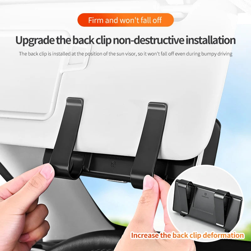 New Car Mounted Glasses Case Universal Sun Visor Sunglasses Holder Storage Box Card Receipt Key Storage Box Car in
