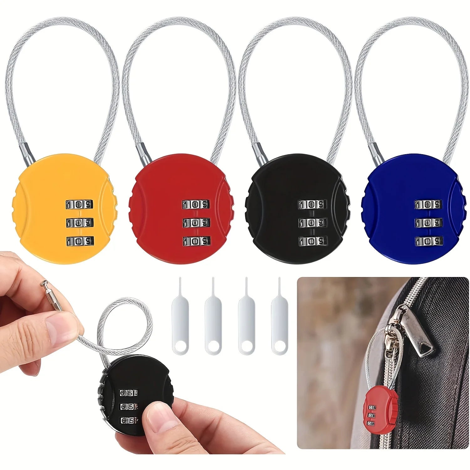 Digit Combination Lock, Luggage Locks Suitcase Locks With Code Safe Cipher Lock For Gym Locker Travel Backpacks Drawer