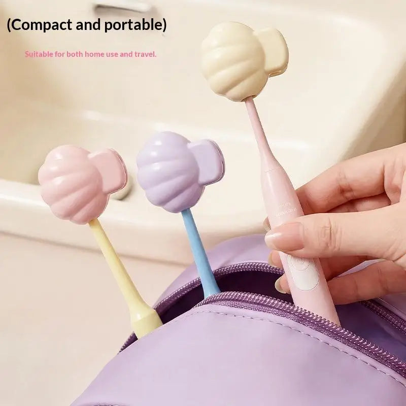 New Travel Portable Toothbrush Head Cover Waterproof Dustproof Toothbrush Protective Cap Plastic Clip For Household Bathroom