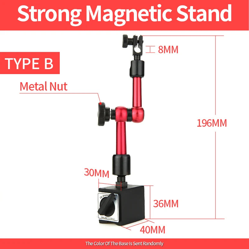 Magnetic Stand Dial Indicator Magnetic Base Holder Stand Dial Gauge Table Scale Precision Indicators Micrometer Measurement Tool