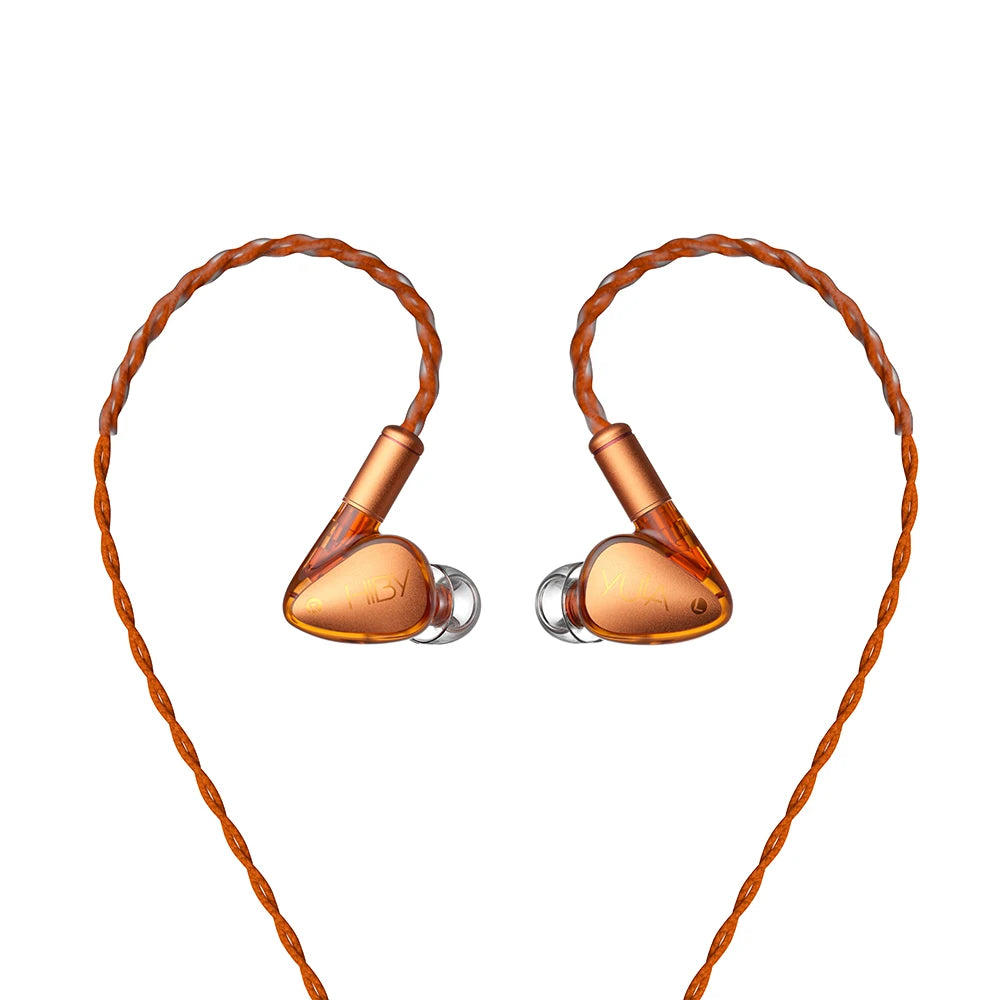 HiBy YULA 10mm Dynamic HiFi Earphones PEEK Diaphragm Dual Magnetic Core Dual Acoustic Chamber Aluminum Alloy CNC 224 OFC Wires