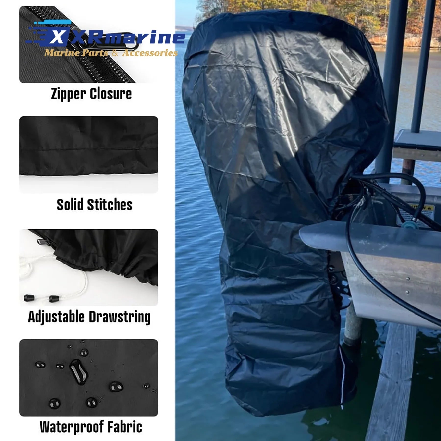 Outboard Motor Cover for Mercury Yamaha Honda Suzuki Tohatsu Johnson Evinrude Most 30 35 40 45 50 55 60 HP Full Boat Engine