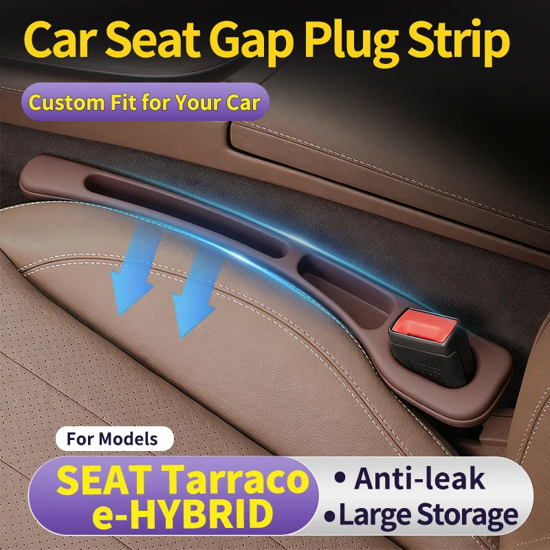 Custom Fit For SEAT Tarraco e-HYBRID Anti-Leakage Anti-Drop Gap Seal Strip Space-Saving Car Storage Gadget 2Pcs Plug-And-Play