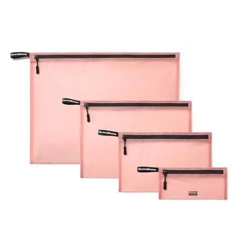 4Pcs Ultralight Packing Organizer Bags Set, Water-Resistant Nylon Zipper Pouches, 4 Sizes for Travel Luggage Clothes Toiletries