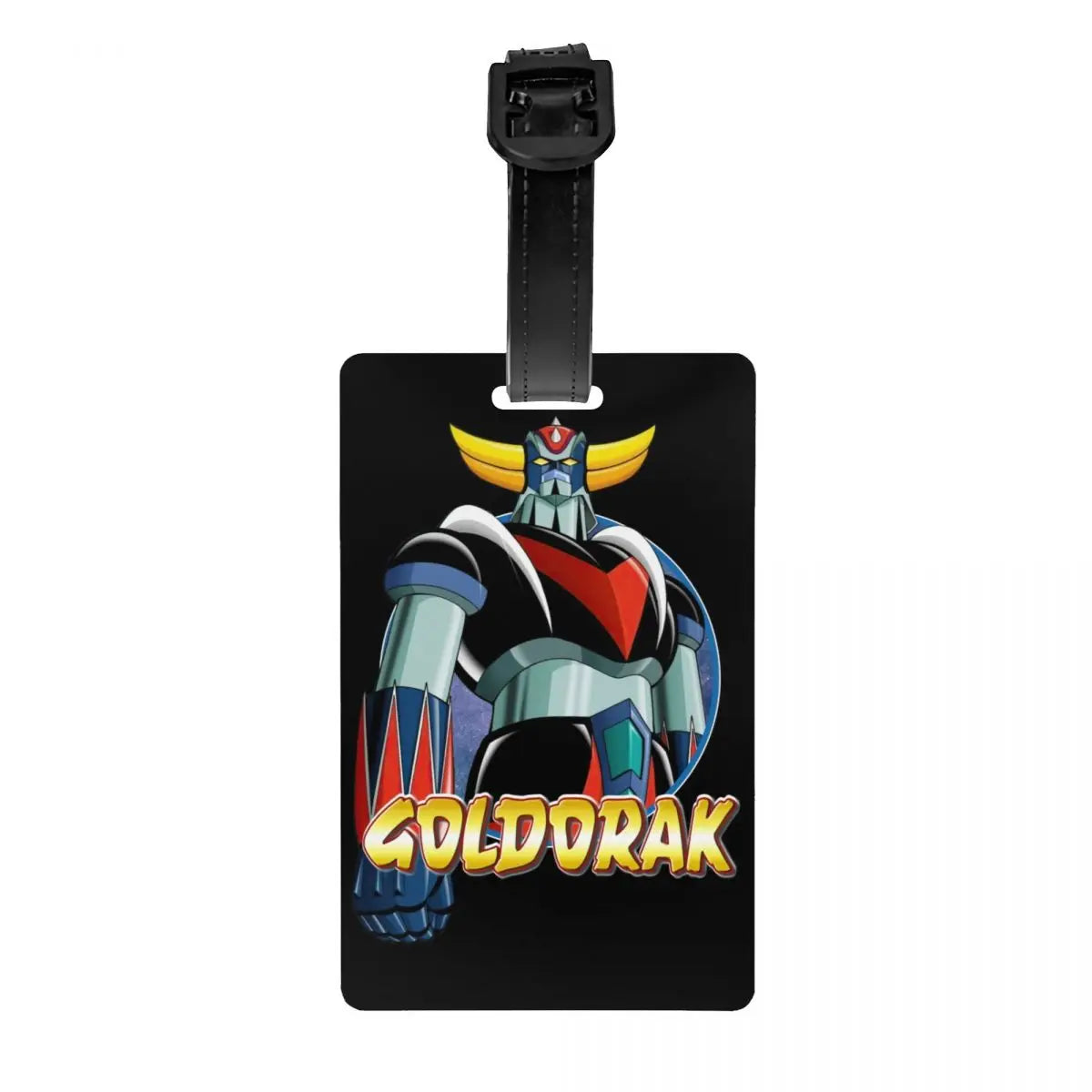 Custom Grendizer Anime Luggage Tag Privacy Protection UFO Robot Goldorak Baggage Tags Travel Bag Labels Suitcase