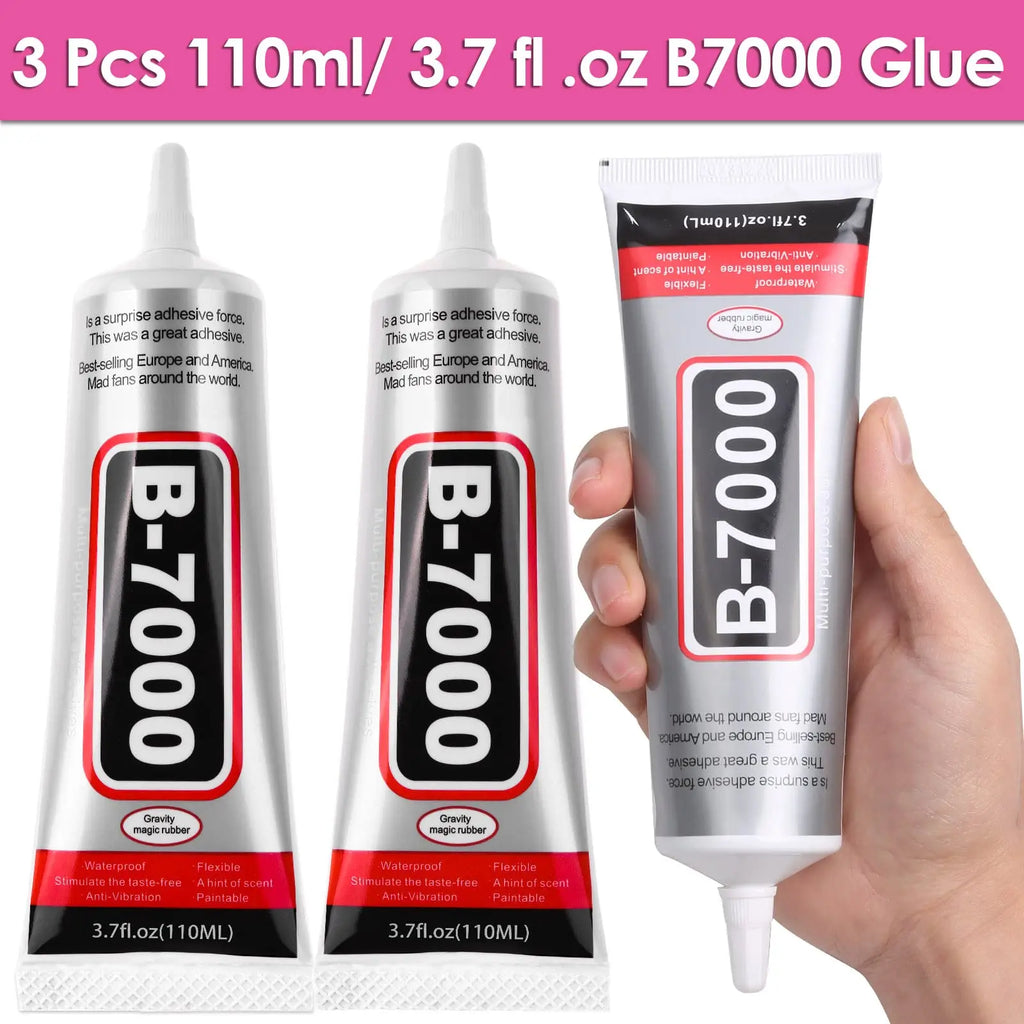 25-piece set of Mini B7000 Portable Mobile Phone Jewellery Adhesive (15g/0.5 fl. oz) – Clear and Waterproof
