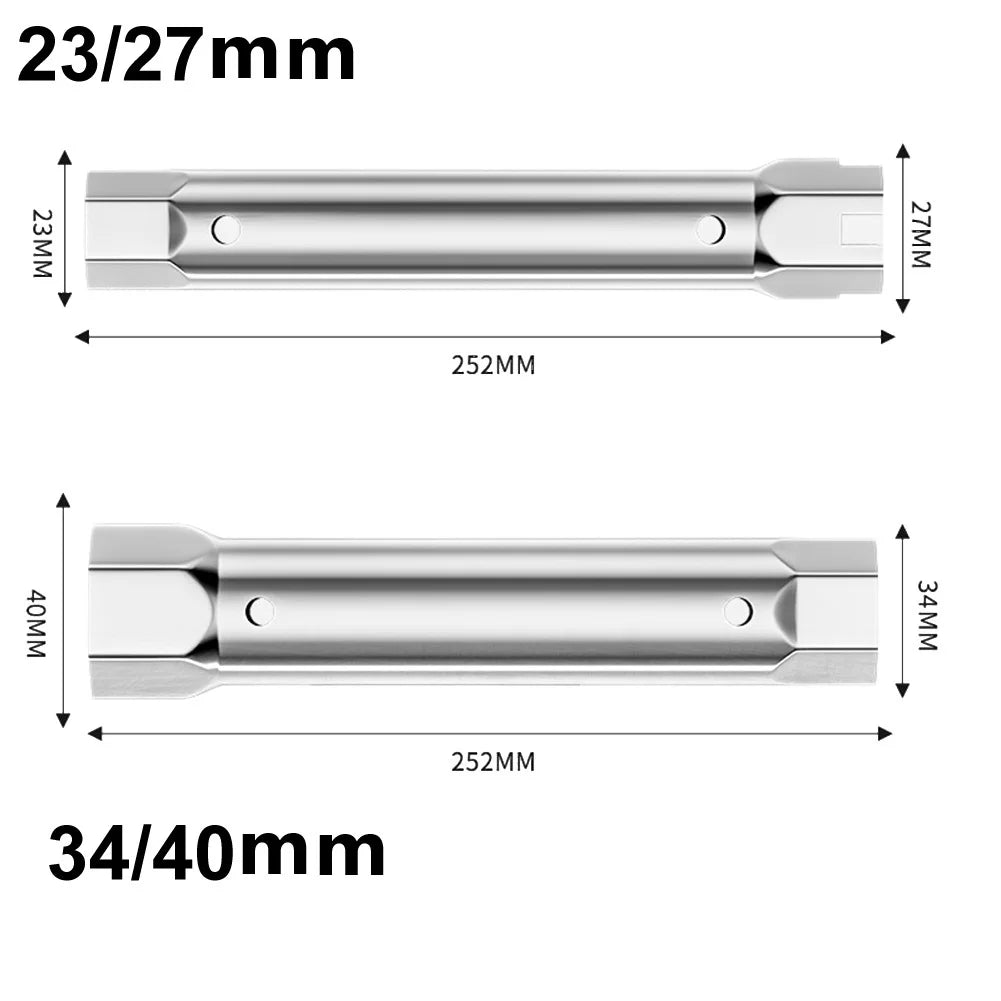 Shower Valve Socket Wrench Plumber Socket Wrench 23-27mm 34-40mm Double-Ended Tubular Spanner Tap Installation Wrench
