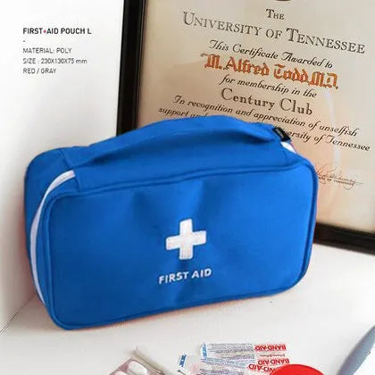 Health Medicine First Aid Kit Oxford Cloth Portable Travel Storage Emergency Kit Tote Bag Outdoor Medical Bag Storage Bag Health