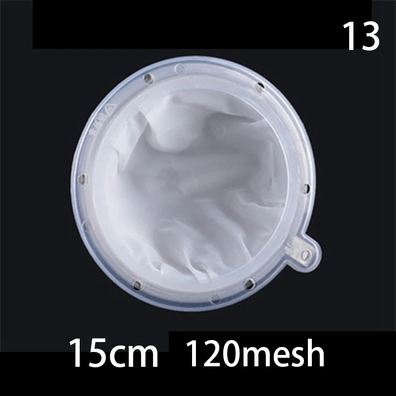 1pc 100/120/200/300/400/450 Mesh Nylon Filter Stainless Steel Funnel For Fruit Milk Traditional Chinese Medicine Oil White Wine