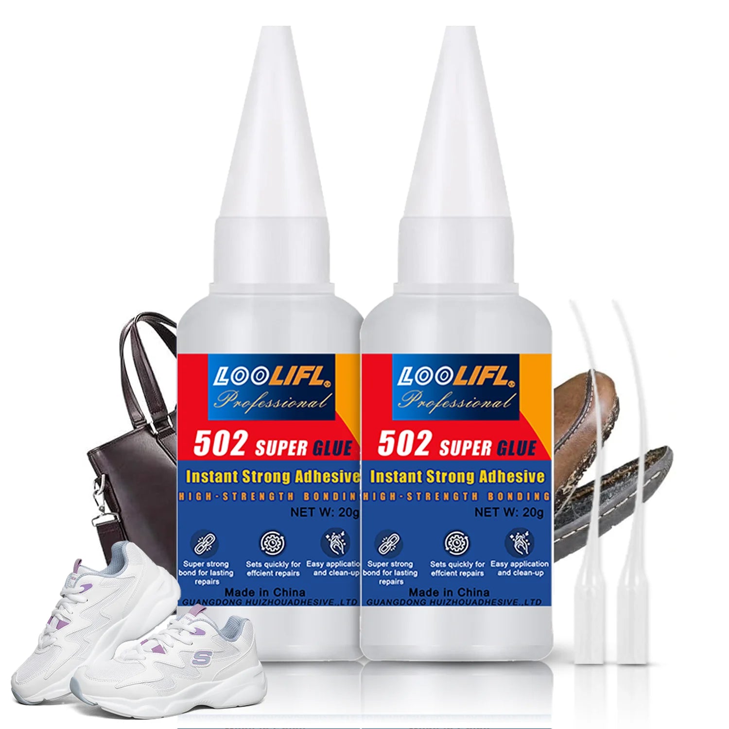 LOOLIFL-502/20g instant-drying adhesive three-second setting super adhesive transparent and seamless repair