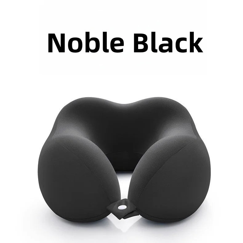 Memory Foam U Shaped Neck Pillow Ergonomic Cervical Support Soft Breathable Washable for Airplane Car Office Nap Travel Headrest
