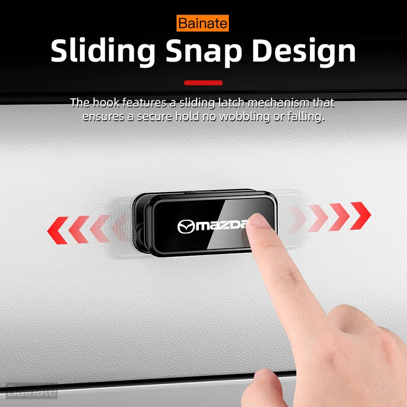 For Mazda 2 3 5 6 CX-60 CX-90 CX-70 CX-7 2026, Mini Car Hook Interior Storage Self-Adhesive Dashboard Hanger Key Bags Cup Hooks