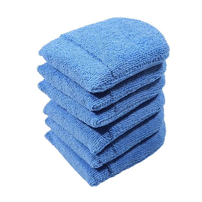 2/6pcs Car Polishing Wax Sponge Soft Microfiber Car Wax Applicator Mitts Foam Applicator Pad for Car Detailing Care Tool