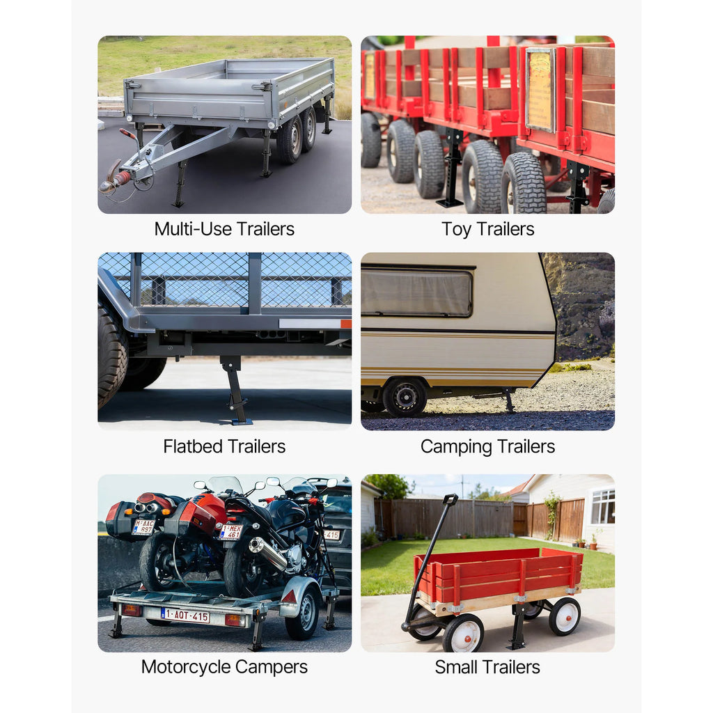 SucceBuy Telescoping Stabilizer Jack 2PCS Telescoping Folding Trailer Jack Trailer Swing Down Stabilizer Jack for RV Trailer
