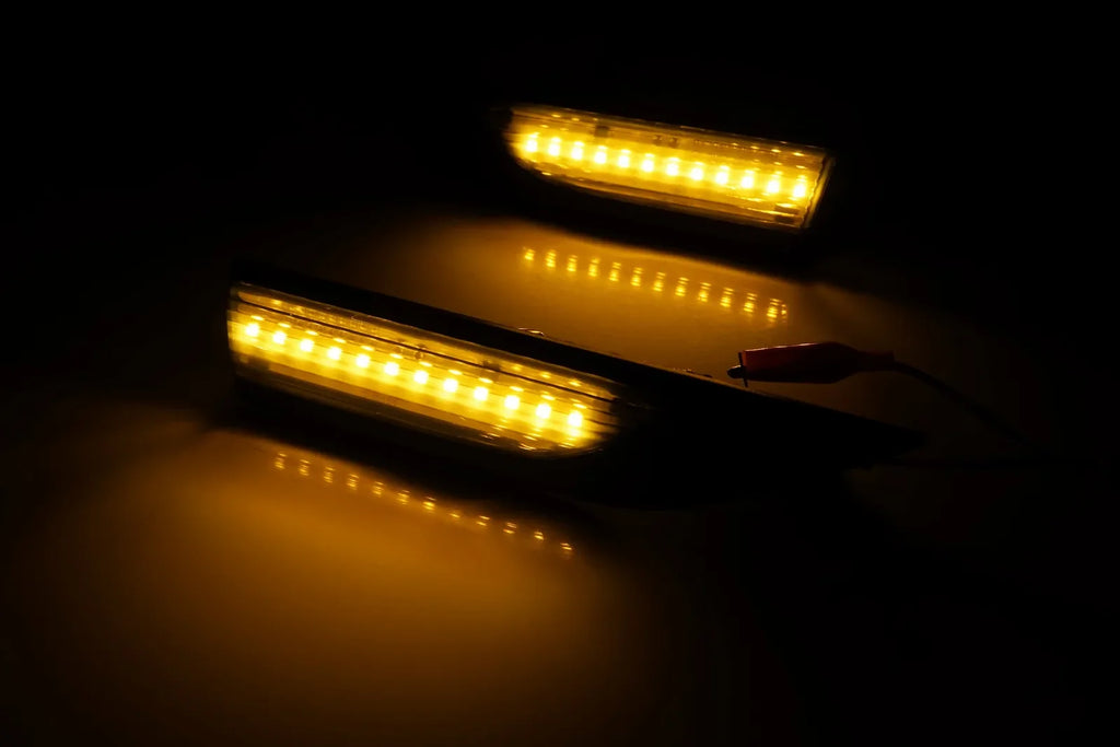 2x Amber LED Side Indicator Repeater Light For VW Caddy 4 MK4 2015-2020 Side Fender Marker Turn Signal Lights