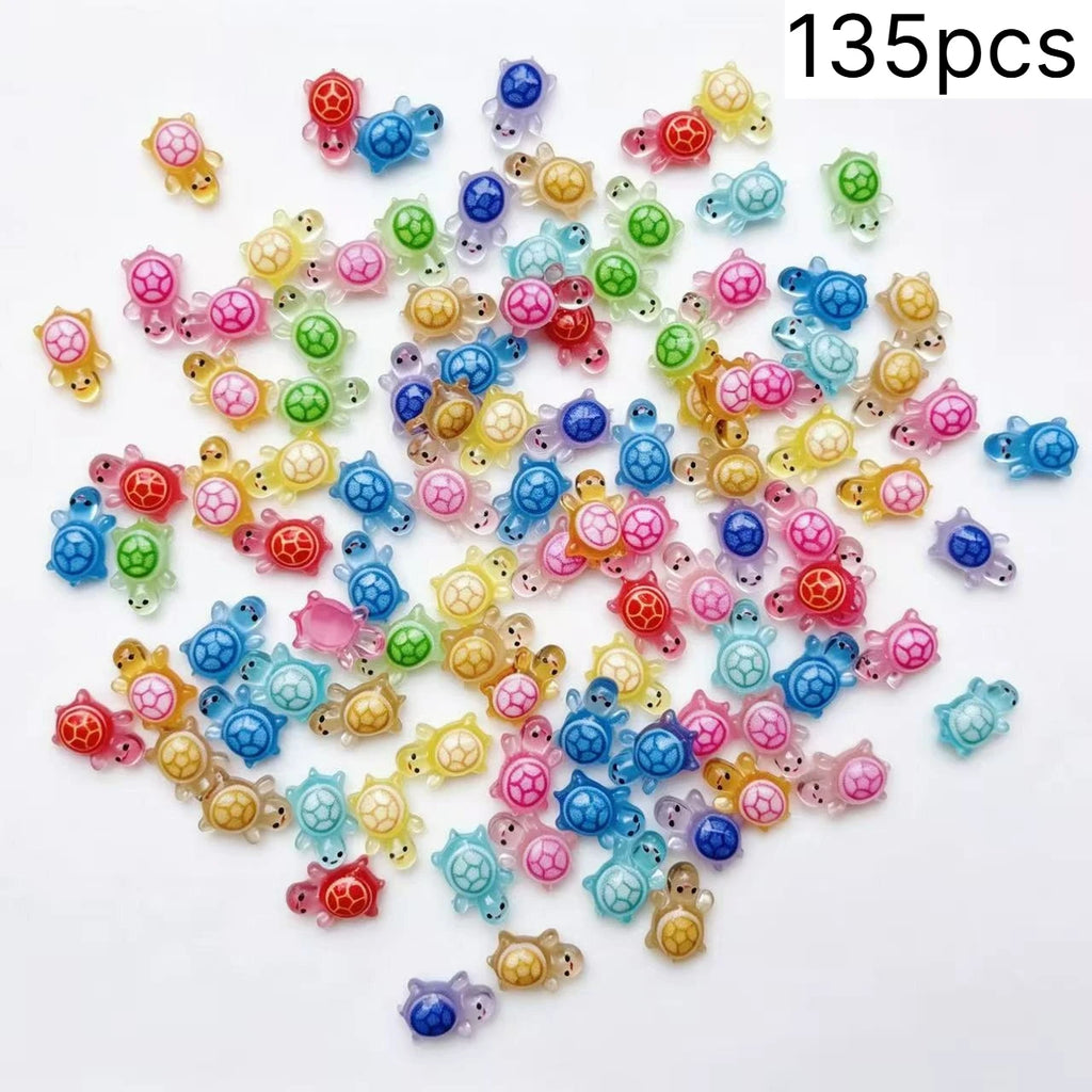 135/265 mini resin turtles, perfect for diy crafts, nail art, crafting, and miniature landscapes – figurines with plant