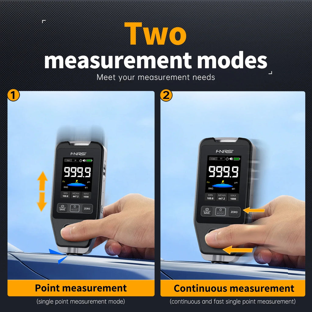 FNIRSI CTG-20 Coating Thickness Gauge 0-1400um Fe NFe Fe+Zn Electroplate Metal & Putty Powder