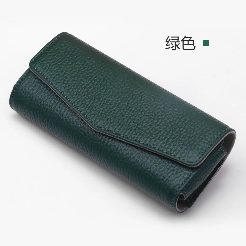 Car Sun Visor Sunglasses Case Hanger Fastener Top layer Cowhide Eyeglasses Holder Card Ticket Storage Box Accessories