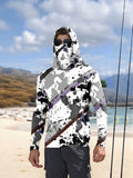 Men Hood Fishing Shirt long sleeve Fishing clothing fishing t shirt uv protection fishing shirt Fishing Apparel Quick Dry