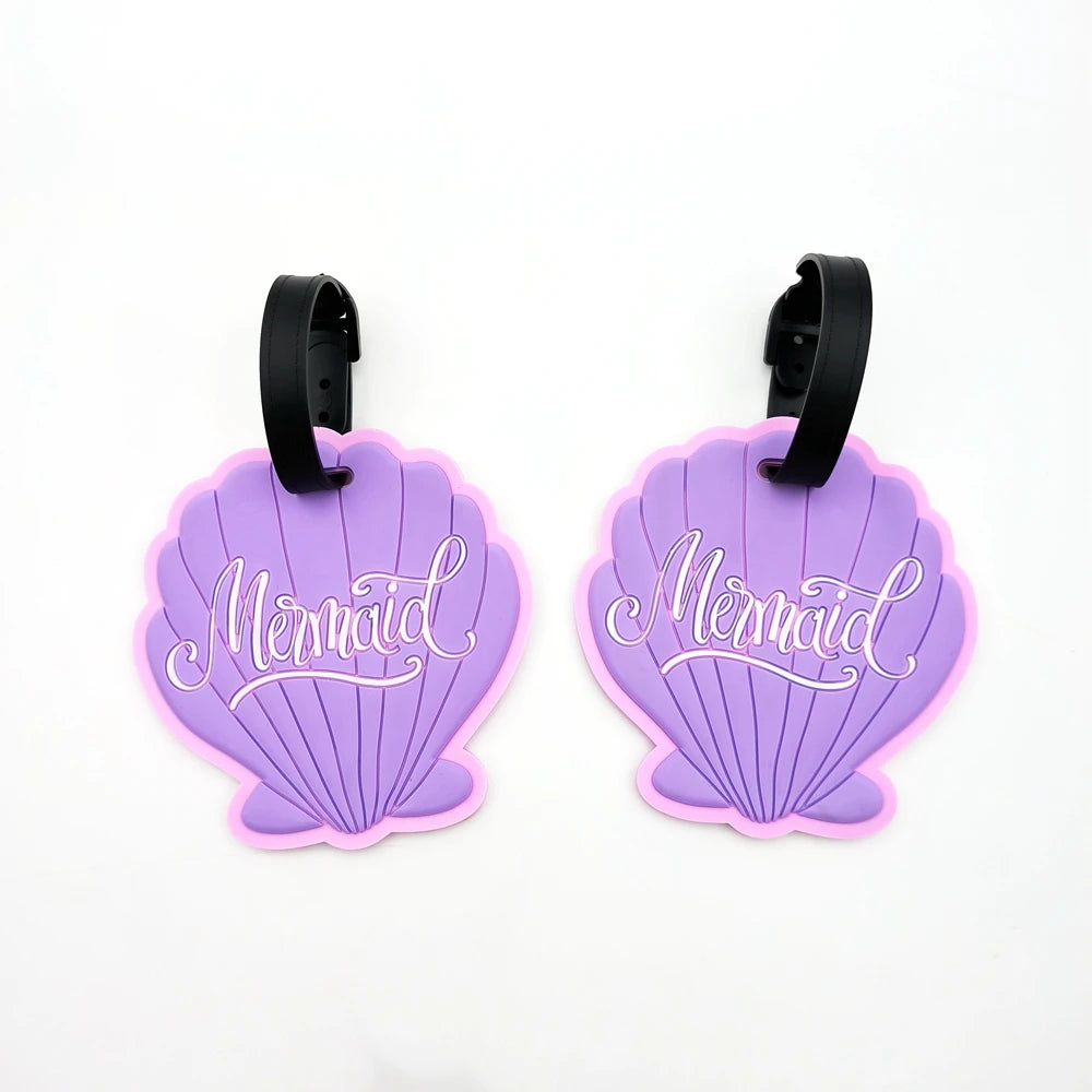 1pc/2PCS Purple Shell Luggage Tag Hanger Hanger Business Travel Airport Luggage Anti Loss ID Tag Luggage Name Label Male Female