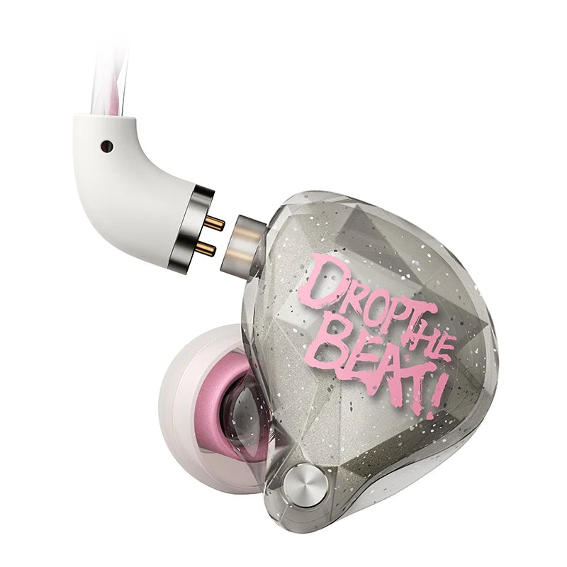 Whizzer OS1 Beat Composite Dynamic Diaphragm Driver (1DD)  5N OFC Cables and 3 Pairs  Eartips HIFI IEMs in-Ear Earphone