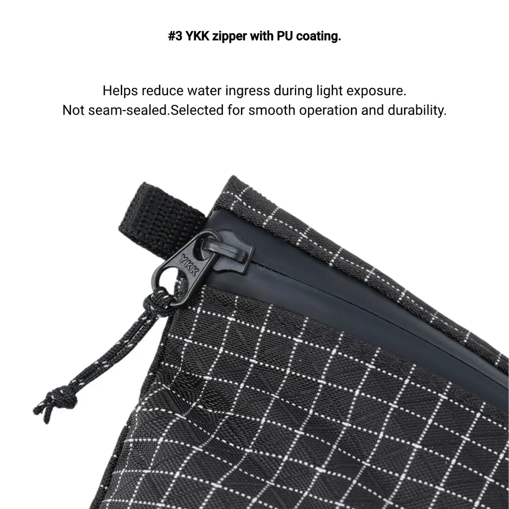 [HODR GEAR] Ditty Bag Self Standing Ultralight 210D Gripstop UHMWPE Storage Pouch Travel Organizer for First Aid Passport Wallet