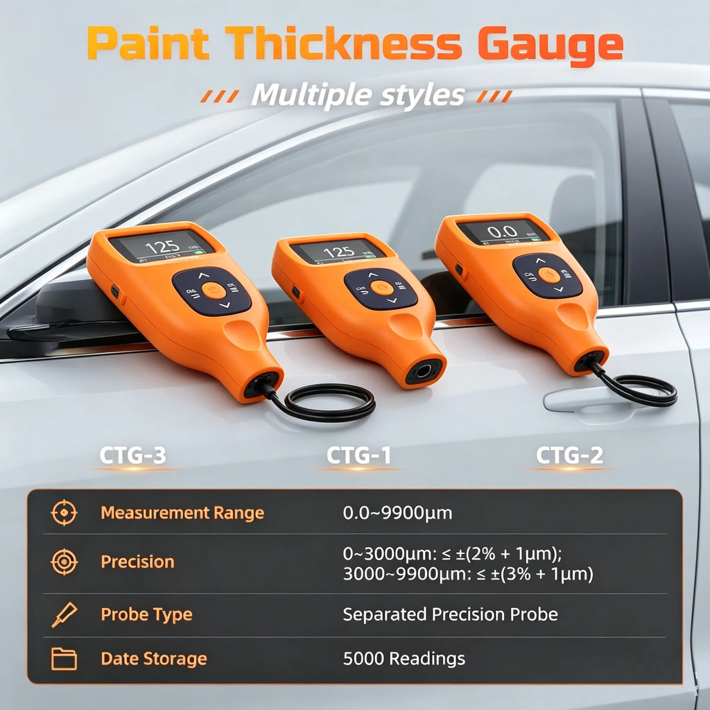 CTG-1 CTG-2 CTG-3 Car Paint Thickness Gauge 0-2000μm 0-79mils High Precision Coating Meter for Fe Al Zn Autoe Layer Detection