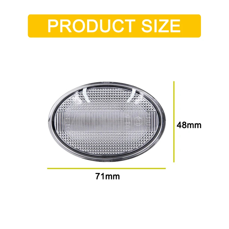 12V Clear Lens LED Side Marker Lamp Assembly For Mini Cooper R55/R55N R56/R56N R57/R57N R58 R59 Blinker Turn Signal Light
