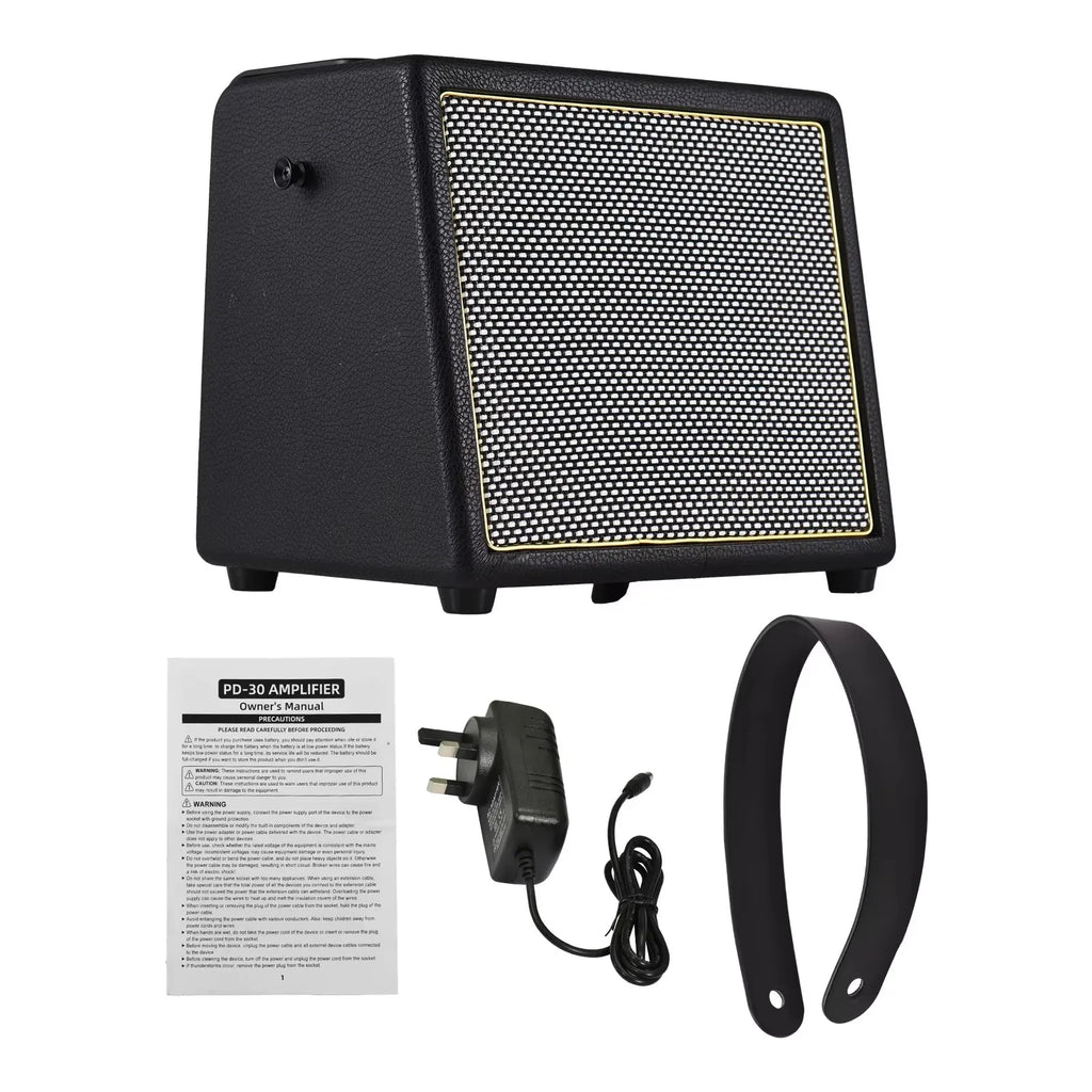 Rowin 15W PE-10S 30W PD-30 Bass Guitar Amplifier Multi-Function OTG BT Battery Buildin Combo Amp Reverb Chorus Multi effect