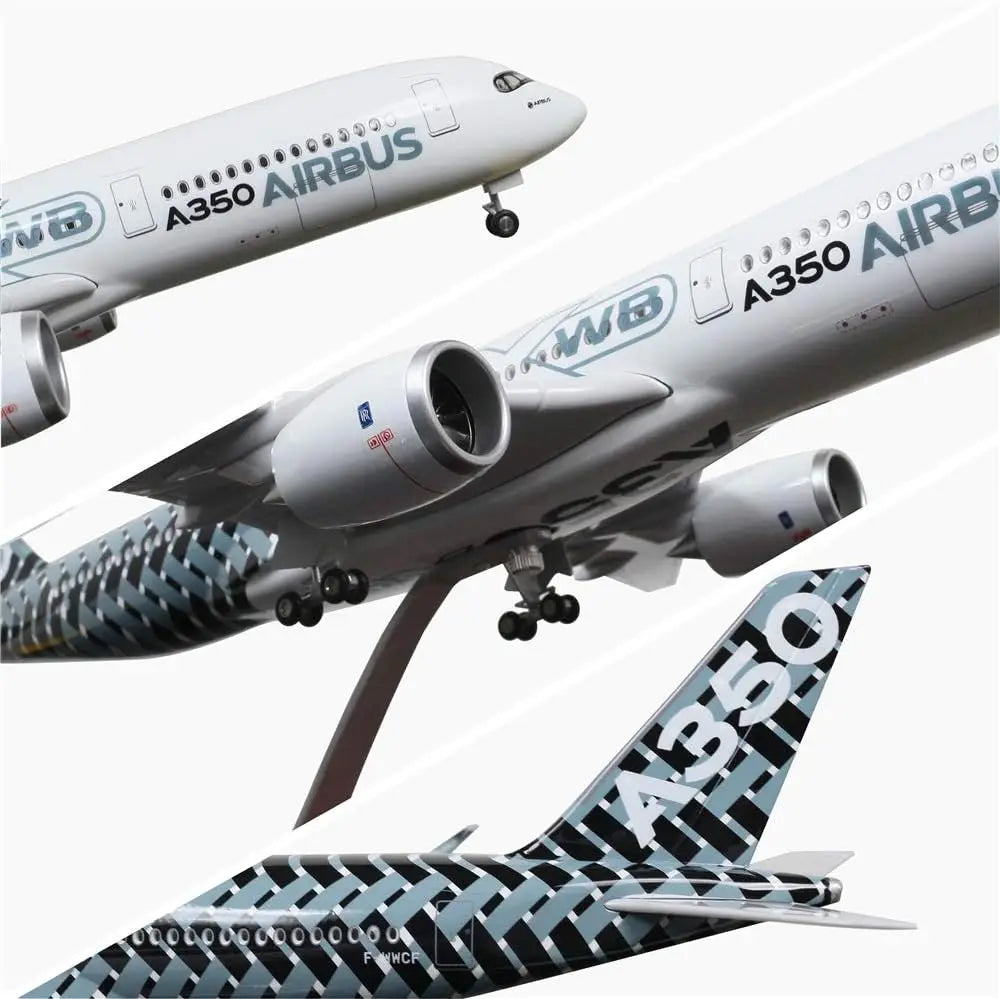 Airbus A350 Prototype XWB Airways Model 1/142 Scale 47CM Diecast Resin Airplane with Lights And Wheels for Collection Gifts