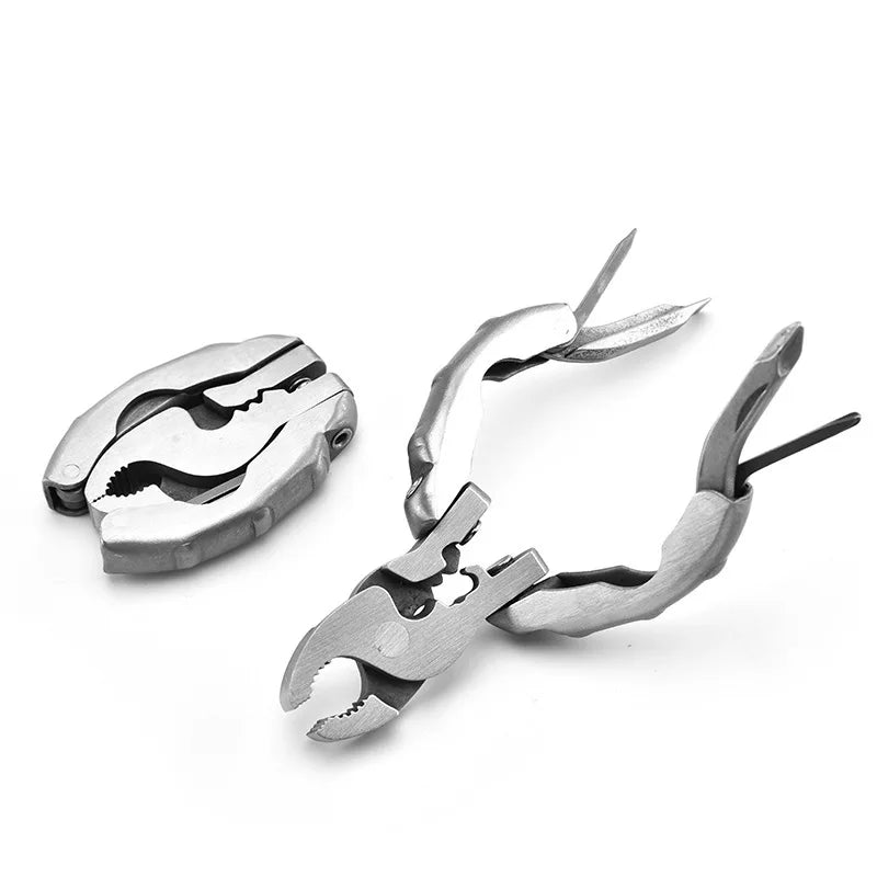 9 in 1 Folding Pliers Screwdriver Combination Kit Outdoor Multifunction Tool Gear Swiss Tech EDC Portable Pocket Mini
