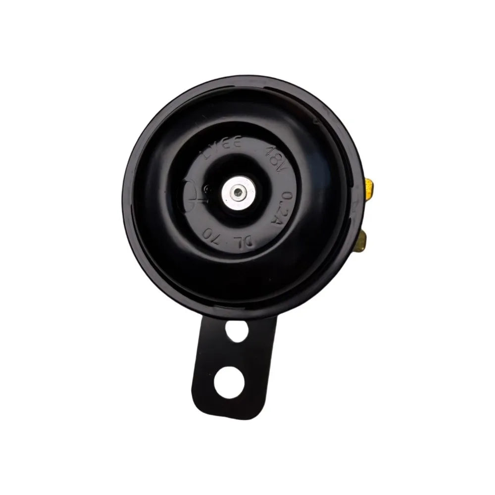 Universal Motorcycle Electric 12V 1.5A/48V 60V 72V 0.2A  Round Black Basin Air Horn Motorbike Loud Disc Speaker 105dB,Pack of 1