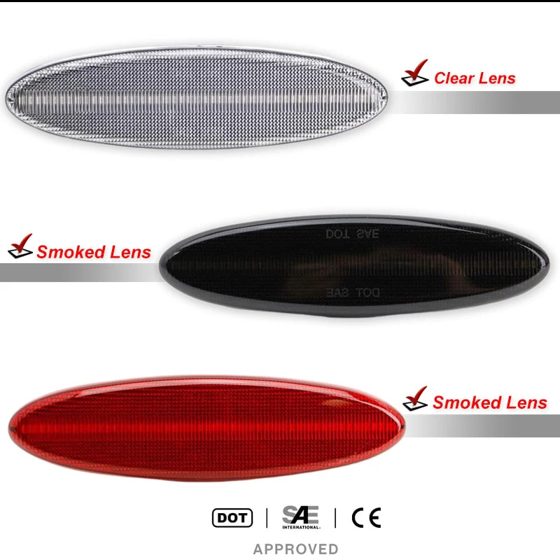 2Pcs LED Side Marker Light Rear Fender Lights Red Signal Lamps for Chevrolet Corvette C5 1997-2004 Coupe Z06 Convertible