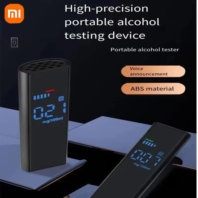 Black Alcohol Tester Electronic Breathalyzer LCD Display Rechargeable Breathalyzer Breath Alcohol Test Tools For Home Car