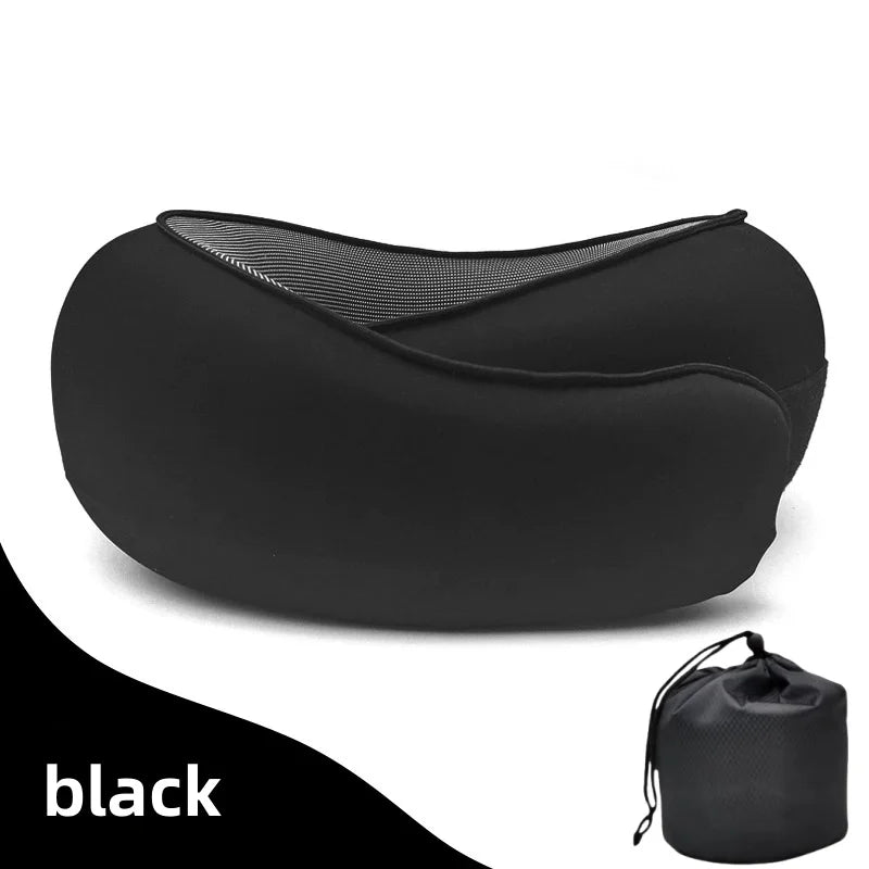 Portable U-shaped Travel Pillow 100% Memory Foam Snail Pillow Travel Neck Support Neck Pillow Adjustable Soft Noon Break Pillows