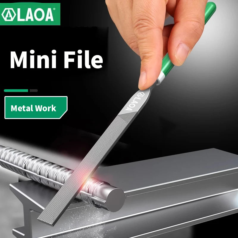 LAOA 6pcs/set&10pcs/set Mini File Set Small File Coarse Teeth Square File Half Round File Triangle File Polishing Tool