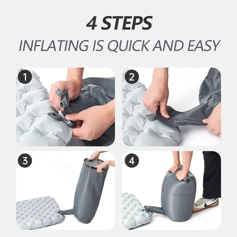 Naturehike Camping Inflatable Bag Ultralight Portable Air Bag For Sleeping Pad  Mattresses Outdoor Hike Mat Fast Inflation
