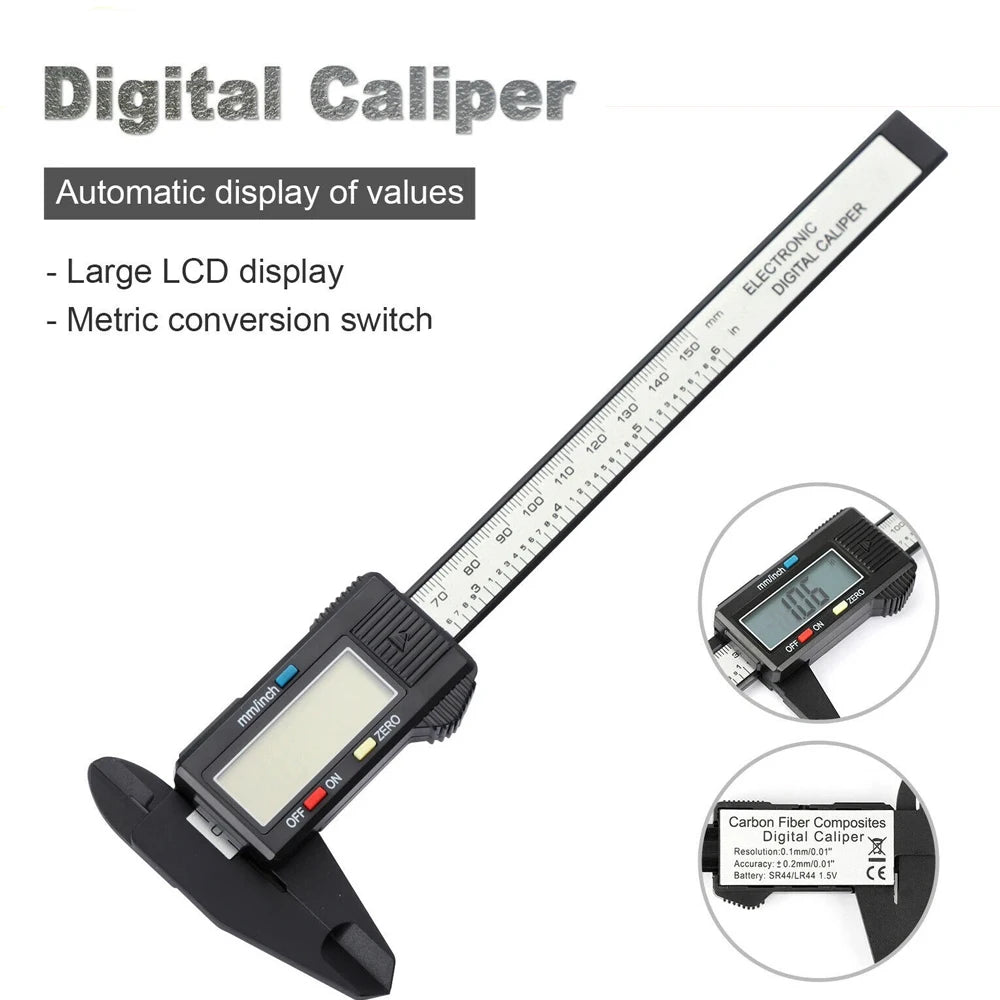 1PC Mini Plastic/Vernier Caliper. Display Caliper Student Vernier Scale 0 to 150mm Measuring Tool. Plastic Caliper