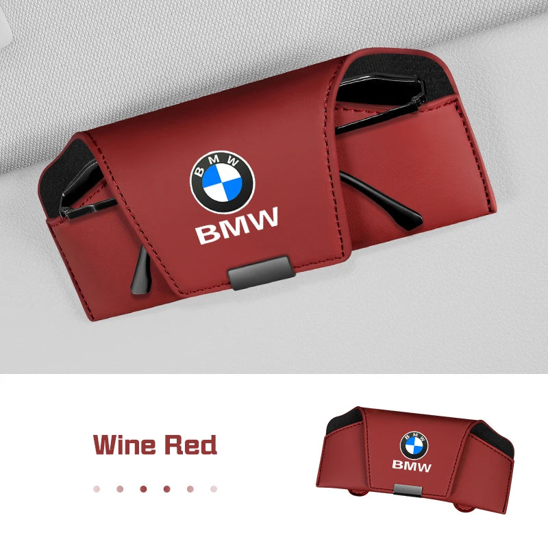 Car Visor Glasses Case Microfiber leather For BMW 1 3 5 7 Series E38 E46 E60 E90 E87 G30 G20 X1X3X5 X6 X7 Sunglasses Storage Box