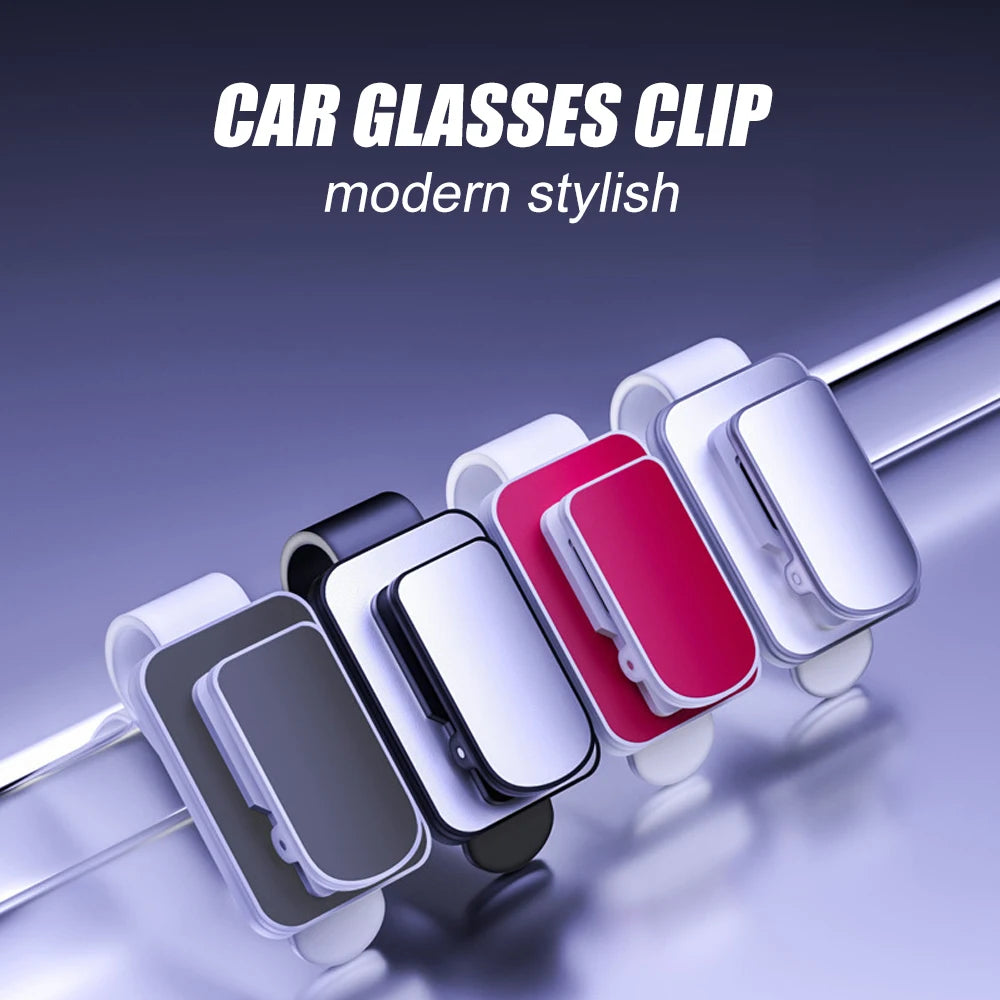 Universal Auto Sunglasses Holders , Magnetic Leather Glasses Eyeglass Hanger Clip, Ticket Card Glasses Clip,Car Visor Accessorie