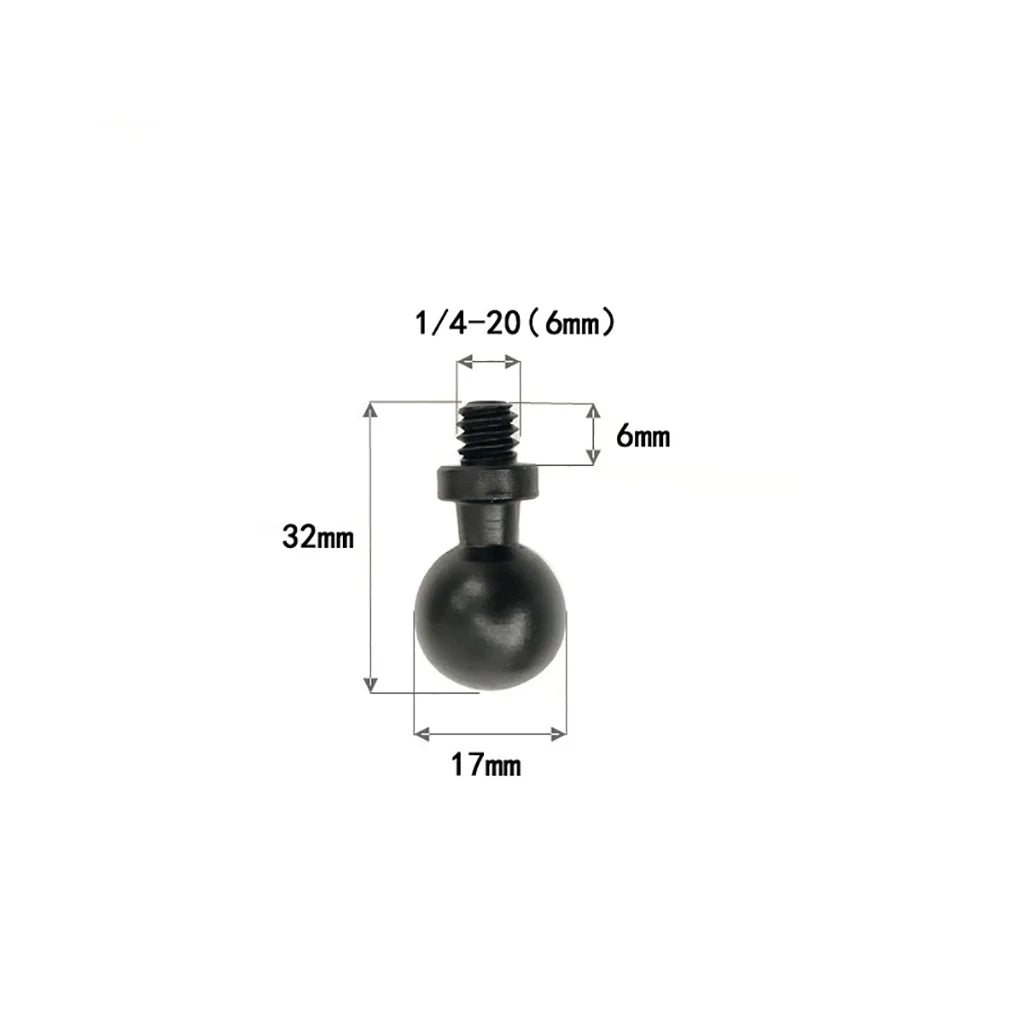 13mm/15mm/17mm/20mm Ball Head Adapter Clip Mount for Gopro Hero 11 10 9 Action Camera Car Auto Mounting Bracket Recorder Sucker