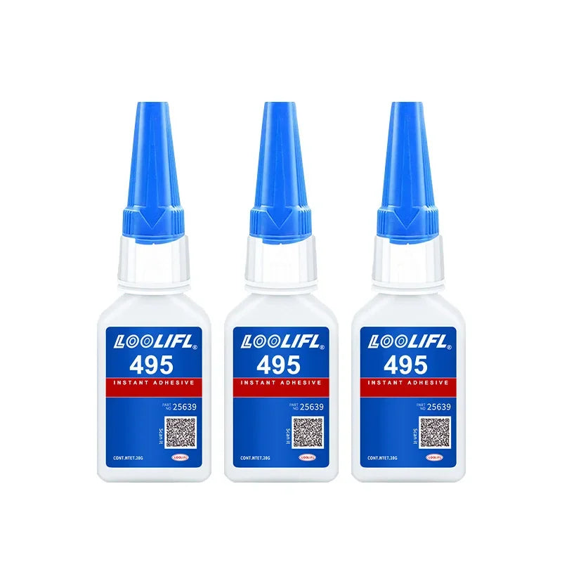 495 Instant Glue Super Glue Cyanoacrylate Adhesive All-Purpose Glue Home Toys Furniture Joining and Repair DIY For Metal Glass Plastic Jewellery Leather Rubber Wood