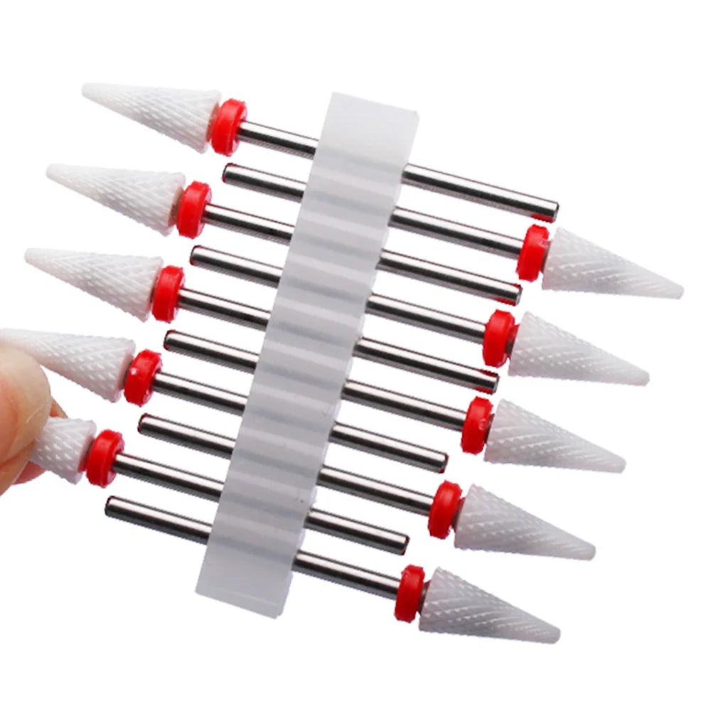 10pc Carbide Manicure Cutters Set Nail Drill Bits Gel Polish Remover Cutter Ceramic Strawberries for Nails Electric Files Tools