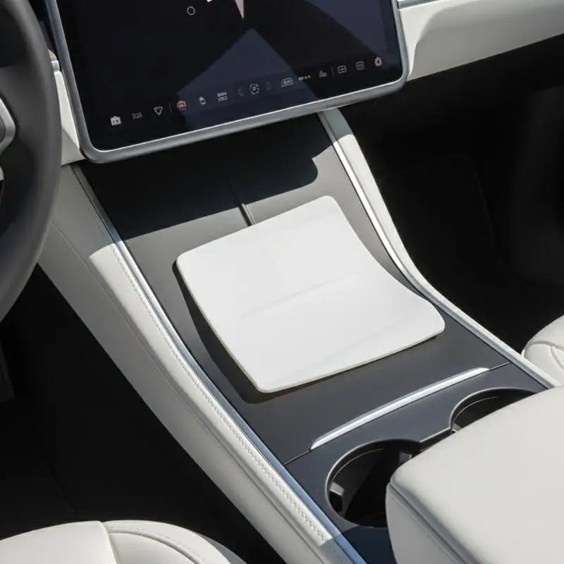 New！Car Center Console Wireless Charging Pad Center Console Anti Slip Silicone Mat For Phone Charger Area Car Accessories