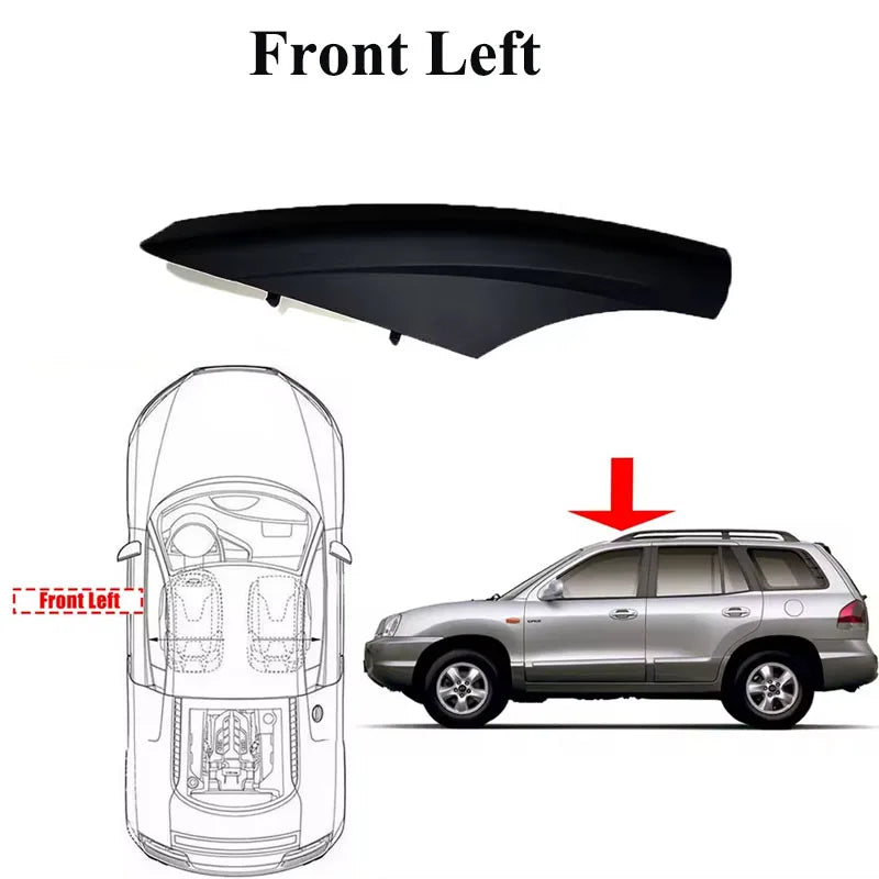 1/2/4pcs Car Roof Rack Cover Luggage Bar Rail End Shell For Hyundai Santa Fe Santafe 2002 2003 2004 2005 2006 Roof Rack Cover
