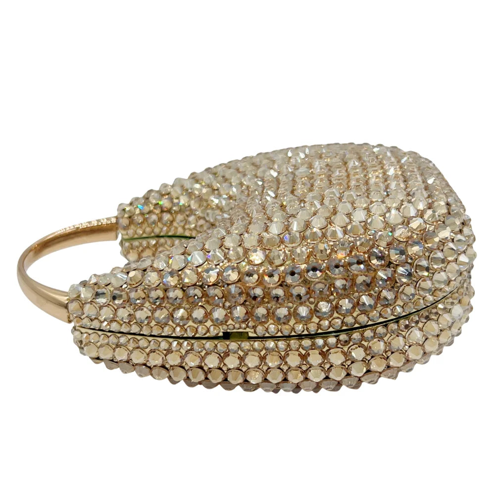 Evening Bag, Clutch, Luxury, 2023 - Crystal and Pearl Embellished Tote, Elegant Ladies Party Purse