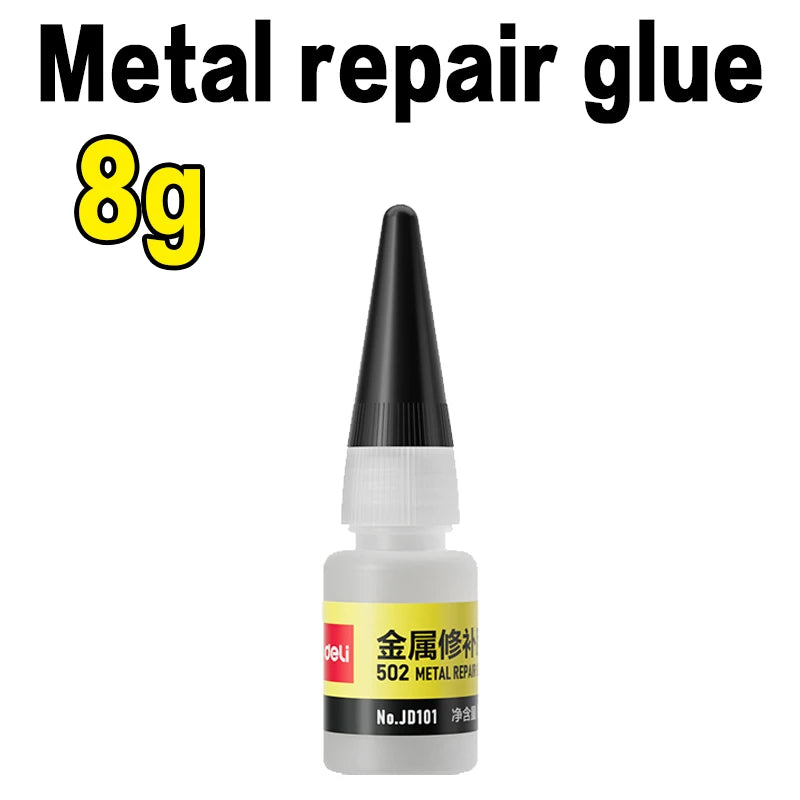 Deli 502 Professional Strength Super Glue Fast Cyanoacrylate Adhesive Hardware Metal Cars Wood Crafts Hobbies Instant Bonding